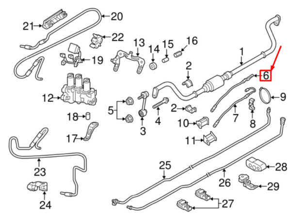 97035924305 - Porsche Panamera 970 Pressure Hose 97035924305 NEW ORIGINAL