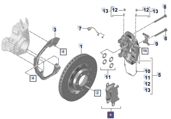 971698451E - Porsche Panamera 971 rear brake pads set 971698451E NEW ORIGINAL
