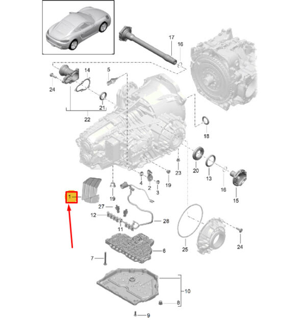 98133119800 - PORSCHE 718 CAYMAN 982 TRANSMISSION HEAT SHIELD 98133119800 NEW GENUINE