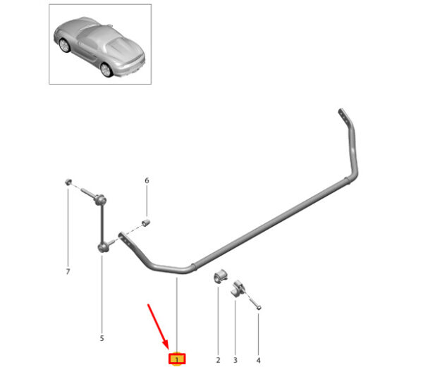 98133370570 - Porsche Boxster Spyder 981 Rear Anti Roll Bar 98133370570 NEW GENUINE