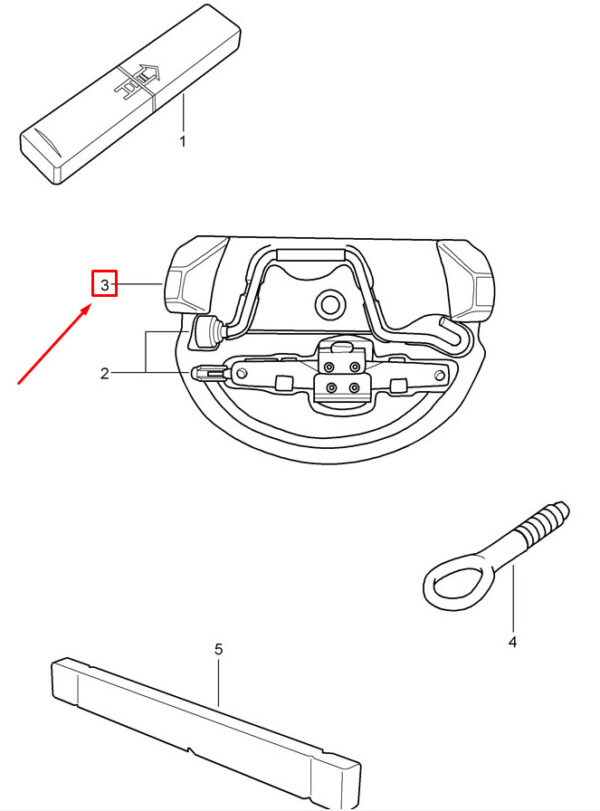 99672210100 - Porsche 718 Cayman 982 Emergency Insert Foam 9672210100 NEW GENUINE