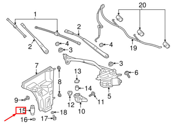 99762818200 - Porsche 911 991 windshield washing pump 99762818200 new original