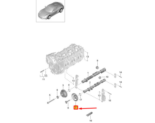 9A110514702 - PORSCHE BOXSTER SPYDER 981 CAMSHAFT SPROCKET 9A110514702 NEW GENUINE