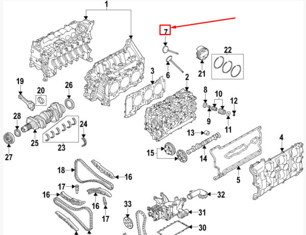 9A210570200 - Porsche 718 Cayman 982 Engine Inlet Valve 9A210570200 NEW GENUINE