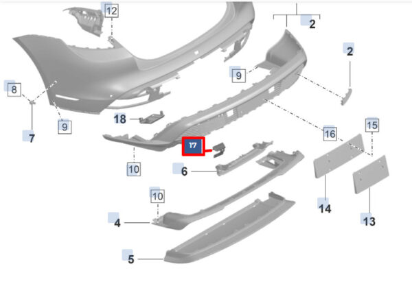 9J1807289A - Porsche Taycan Parktronic aid rear left interior holder 9J1807289A NEW ORIGINAL