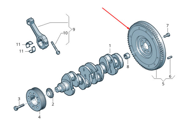 03C105266AA - Volkswagen TIGUAN AD flywheel disc automatic 03C105266AA NEW ORIGINAL