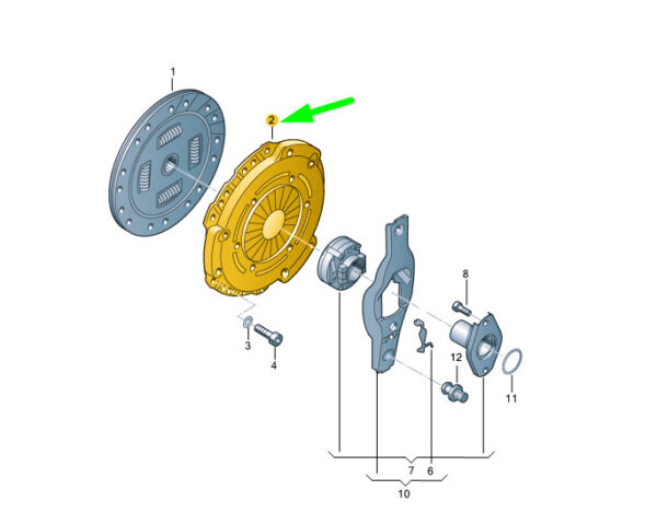 03C141025D - NEW VOLKSWAGEN GOLF MK5 CLUTCH PRESSURE PLATE 03C141025D