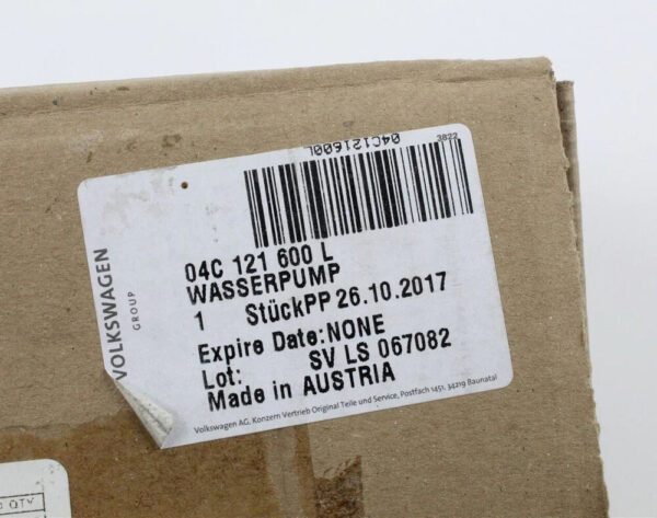 04C121600L - New VW Polo 6R, 6C Engine Water Pump 04C121600L Genuine