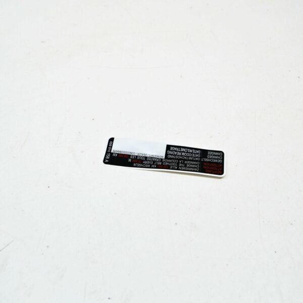 059010158A - NEW VW PASSAT B5 5 TOOTH BELT SERVICE STICKER 059010158A ORIGINAL