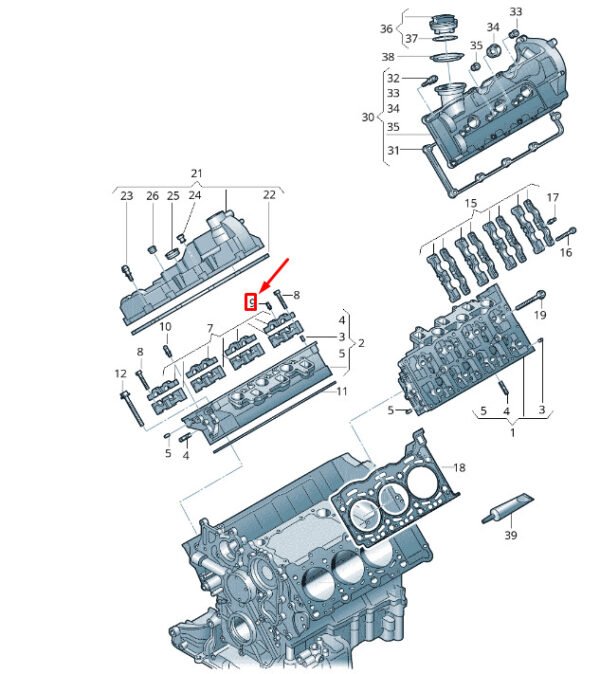 059103164F - NEW VW TOUAREG 7P MK2 CYLINDER HEAD 059103164F ORIGINAL