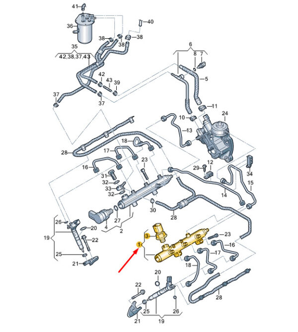 059130089BT - NEW VW TOUAREG 7P MK2 LEFT SIDE ORIGINAL