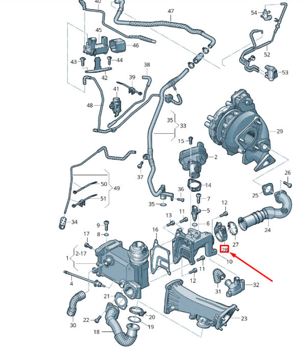059131548E - NEW VW TOUAREG 7P MK2 EGR PIPE CLAMP 059131548E