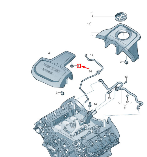 06E103226 - NEW VW TOUAREG 7P MK2 ENGINE COVER GROMMET 06E103226 ORIGINAL