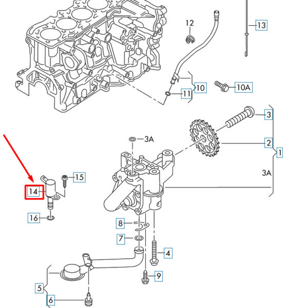 06H115243J - NEW VOLKSWAGEN TIGUAN AD MK2 TIMING MAGNETIC VALVE 06H115243J ORIGINAL