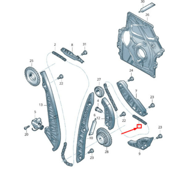 06K109158BH - NEW VOLKSWAGEN ARTEON 3H7 TIMING CHAIN 06K109158BH