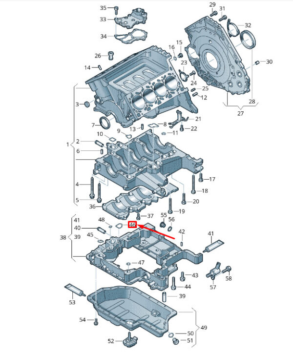 079103121BK - NEW VW TOUAREG 7P MK2 CRANKHOUSE SEAL 079103121BK ORIGINAL
