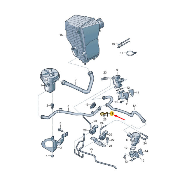 079131327H - New VW TOUAREG 7P MK2 Secondary Air Pump Retaining Plate 079131327H