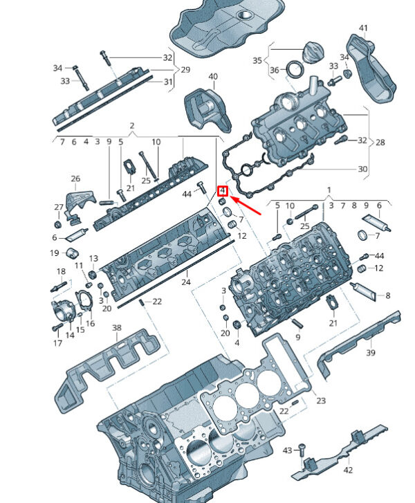 07L109291 - NEW VW TOUAREG 7P MK2 CYLINDER HEADHUNGER 07L109291 ORIGINAL