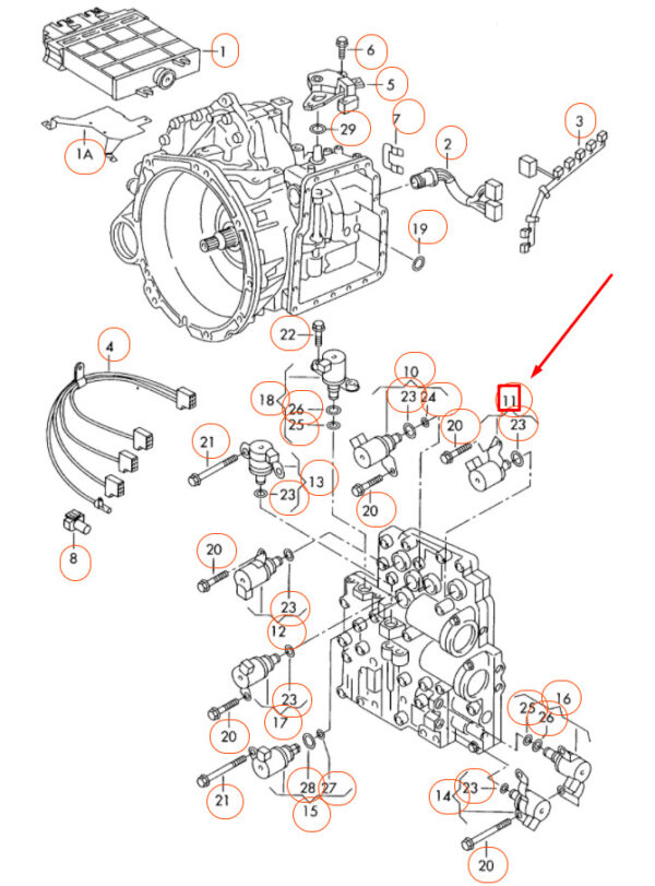 09A927331A - NEW VW SHARAN 7M MK1 TRANSMISSION CONTROL SOLENOID VALVE 09A927331A ORIGINAL