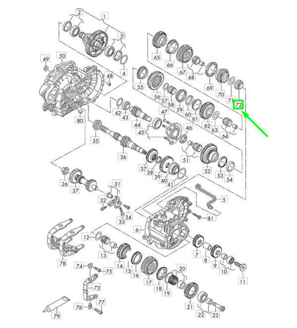 0A4311375B - VOLKSWAGEN PASSAT B8 3G transmission roller sleeve 0A4311375B NEW REAL