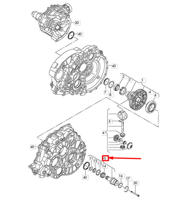 0A6409343C - VOLKSWAGEN TIGUAN AD MK2 transmission stub shaft 0A6409343C NEW ORIGINAL