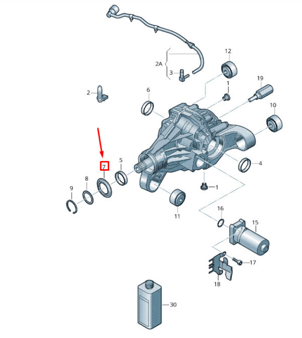 0AA409375E - NEW VW TOUAREG 7P MK2 BEHIND POSTURE HOUSING CHECKS 0AA409375E ORIGINAL