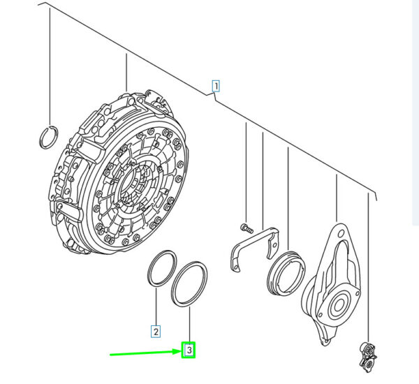0AM141383E - NEW VOLKSWAGEN PASSAT B8 3G CLUTCH ADJUST WASHING MACHINE 0AM141383E