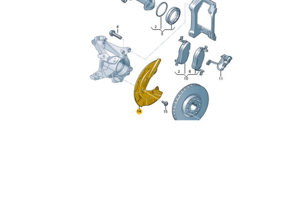 1EA615312E - NEW VOLKSWAGEN ID.4 E21 FRONT RIGHT BRAKE DISC PROTECTION 1EA615312E ORIGINAL