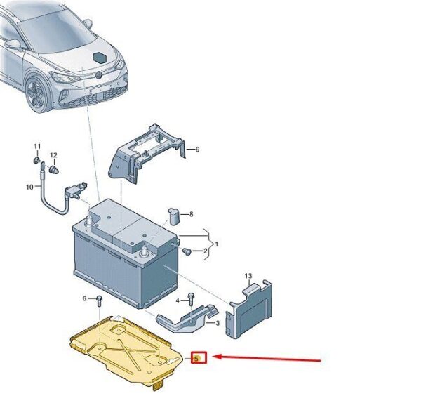 1EA915331D - VW ID.5 E39 Battery Holder Compartment 1EA915331D NEW GENUINE