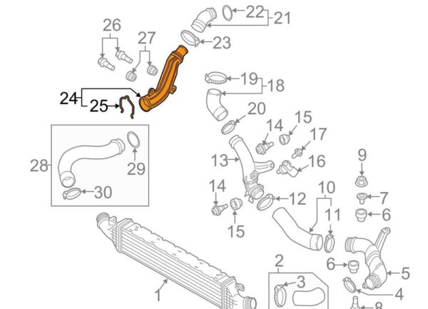 1K0145840R - Volkswagen GOLF MK5 intercooler hose OEM 1K0145840R new original