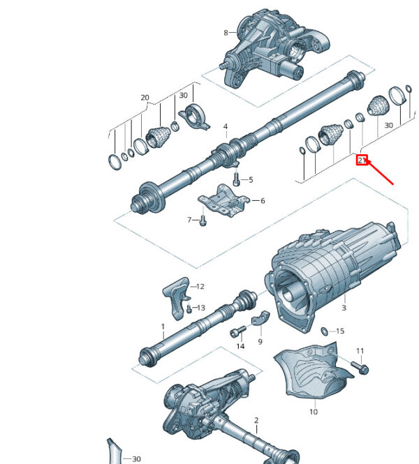 7P6598573A - NEU VW TOUAREG 7P CARDAN WELL JOINT POT. HULSE MIT ASSY 7P6598573A ORIGINAL
