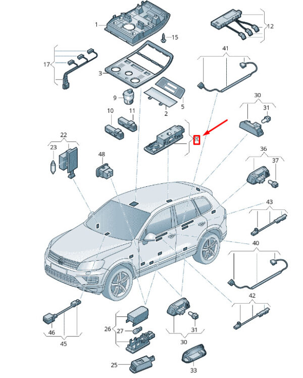 7P6947291ABNX1 - NEW VW TOUAREG 7P MK2 LEFT INTERIOR READ READ 7P6947291ABNX1 GENUINE