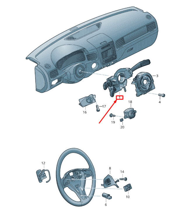 7P6953502 - New VW TOUAREG 7P MK2 Steering Col. Combi Switch 7P6953502