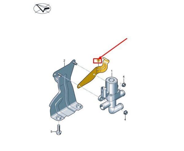 7T0713855 - VW MULTIVAN T7 ST SOLENOID VALVE BRACKET 7T0713855 NEW GENUINE