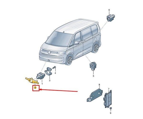 7T0980554A - VW MULTIVAN T7 ST Front Camera Cover 7T0980554A NEW GENUINE