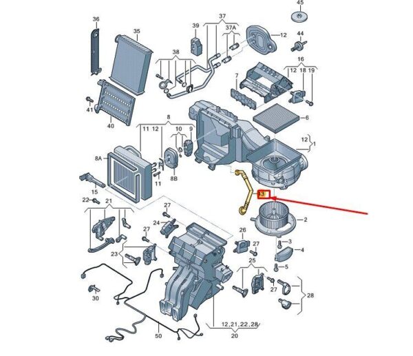7T1820127 - VW MULTIVAN T7 ST WATER DRAIN HOSE 7T1820127 NEW GENUINE