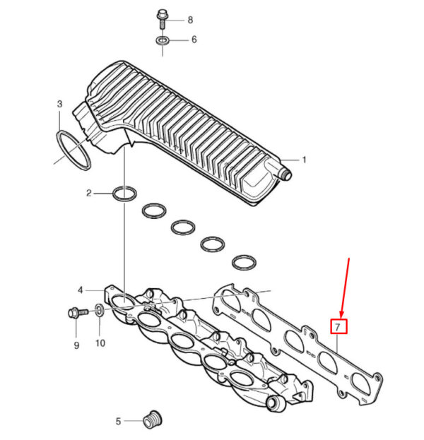 30650074 - Volvo S40 II MS MK2 intake manifold gasket 30650074 NEW ORIGINAL