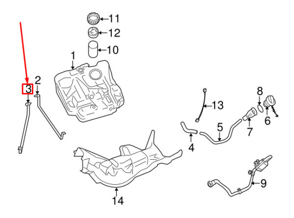 30671738 - Volvo S40 MK2 Left Fuel Tank Strap 30671738 NEW GENUINE