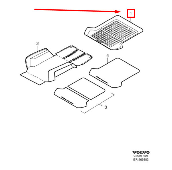30681871 - VOLVO XC90 MK1 BOOT CARPET 30681871 NEW GENUINE