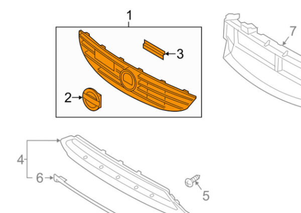 31333835 - Volvo S60 MK2 Front Bumper Radiator Grille 31333835 NEW REAL