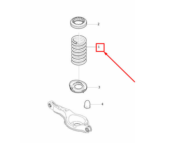 31340393 - Volvo V40 Hatchback Screw Spring Rear 31340393 NEW ORIGINAL