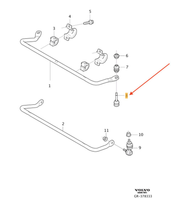 31406909 - Volvo C30 rear stabilizer bolt sport 31406909 new original