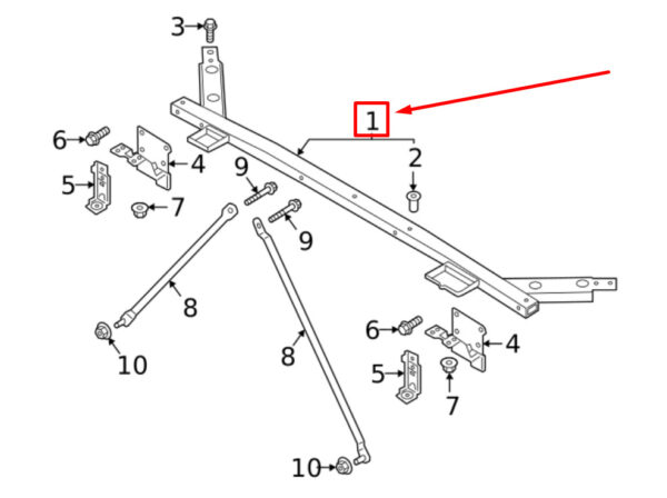 32244775 - VOLVO S60 MK3 FRONT RADIATOR MOUNT TIE ROD 32244775 NEW GENUINE