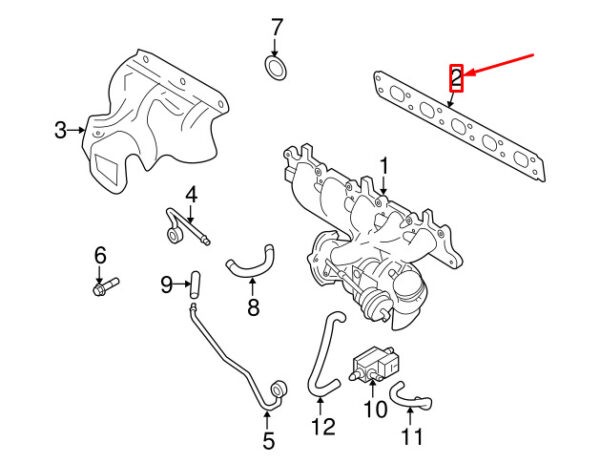 8699467 - VOLVO V50 EXHAUST MANIFOLD GASKET 8699467 NEW GENUINE