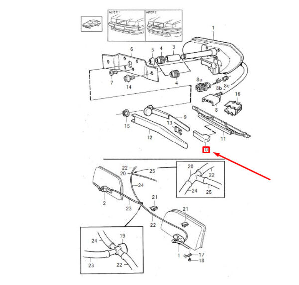 9133737 - Volvo V70 MK1 Front Left Headlight Washer Nozzle 9133737 NEW REAL