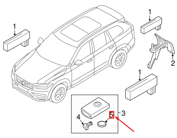 9481519 - VOLVO S80 MK1 BATTERY FOR REMOTE TRAILER 9481519 NEW GENUINE