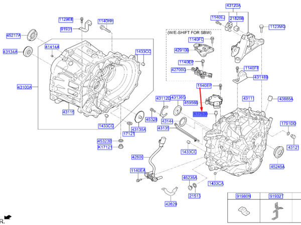 0K9F417530 - HYUNDAI TUCSON NX4 K4 Transmission Case Breather Assy 0K9F417530 NE WGENUINE