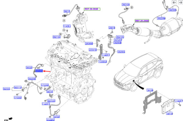 1140308306K - Hyundai Tucson NX4 MK4 Knock Sensor Flanged Bolt 1140308306K NEW ORIGINAL