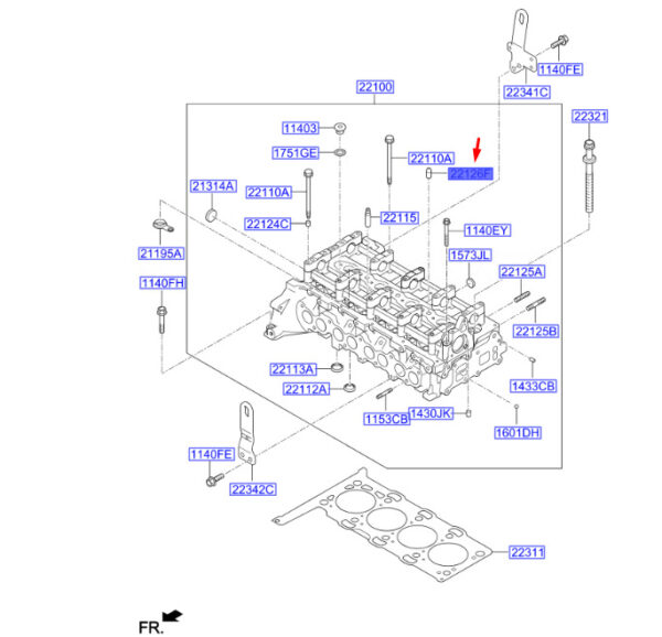 221262F000 - KIA SPORTAGE QL MK4 Injector Clamp Locator 221262F000 NEW GENUINE