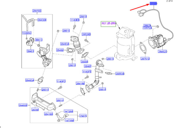 284502F710 - Hyundai Santa FE DM Flue Pressure Control Valve Harness 284502F710, NEW, ORIGINAL